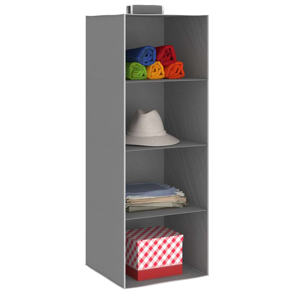 vidaXL Hanging Closet Organisers 2 pcs with 4 Shelves Fabric