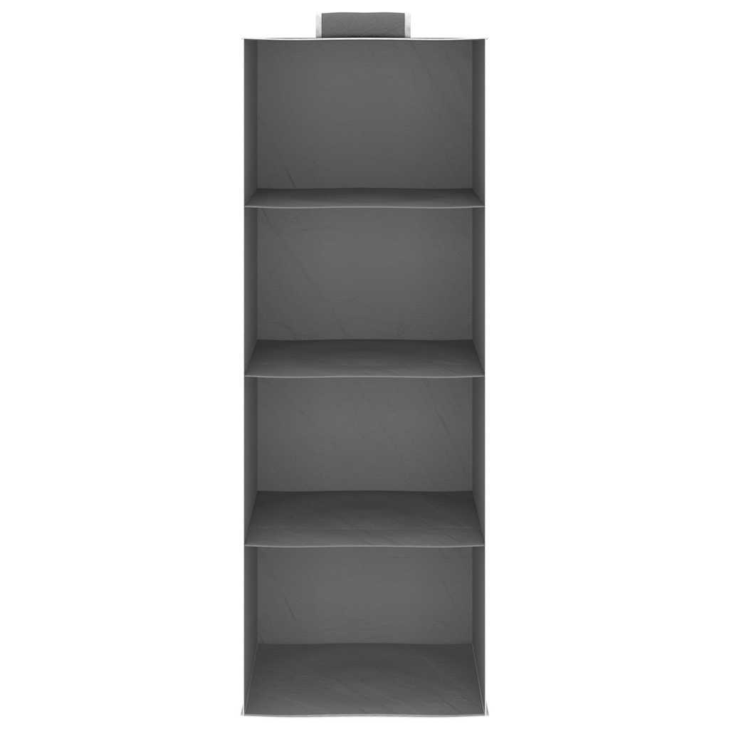 vidaXL Hanging Closet Organisers 2 pcs with 4 Shelves Fabric