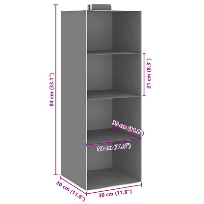 vidaXL Hanging Closet Organisers 2 pcs with 4 Shelves Fabric