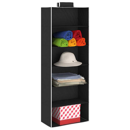vidaXL Hanging Closet Organisers 2 pcs with 6 Shelves Fabric