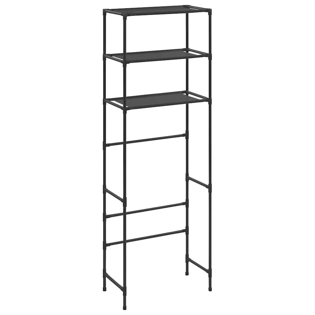 288329 vidaXL 3-Tier Storage Rack over Toilet Black 53x28x169 cm