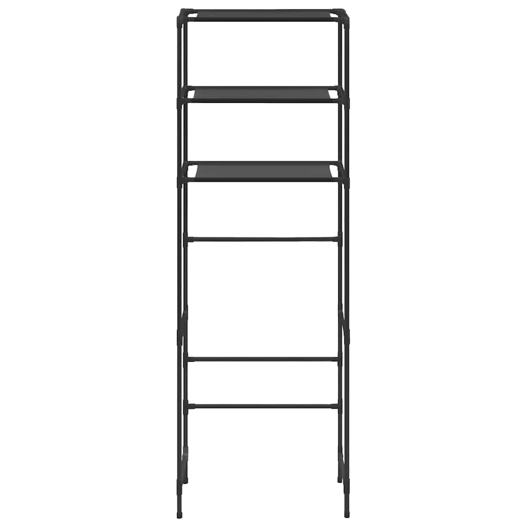 288329 vidaXL 3-Tier Storage Rack over Toilet Black 53x28x169 cm