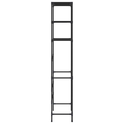 288329 vidaXL 3-Tier Storage Rack over Toilet Black 53x28x169 cm