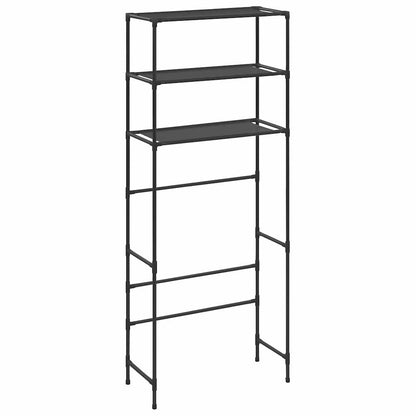 288330 vidaXL 3-Tier Storage Rack over Laundry Machine Black 69x28x169 cm
