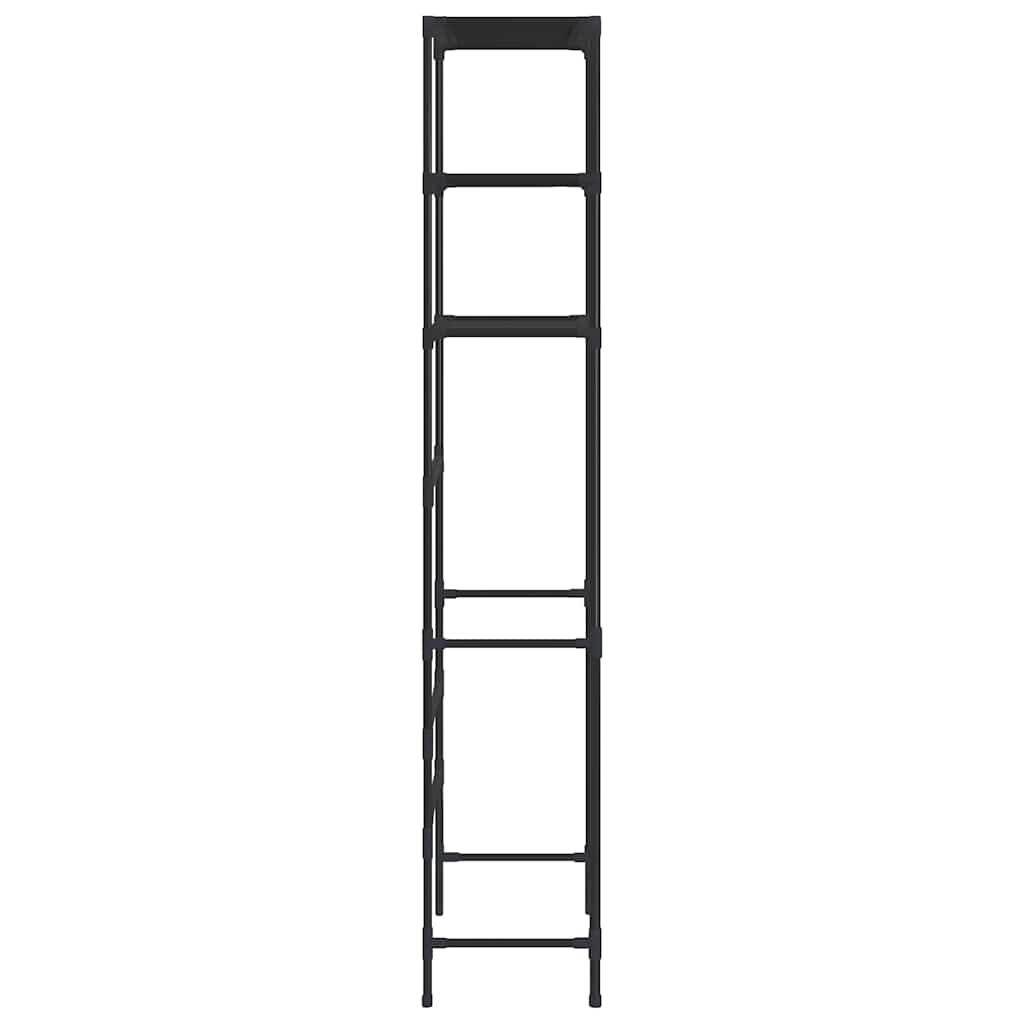 288330 vidaXL 3-Tier Storage Rack over Laundry Machine Black 69x28x169 cm