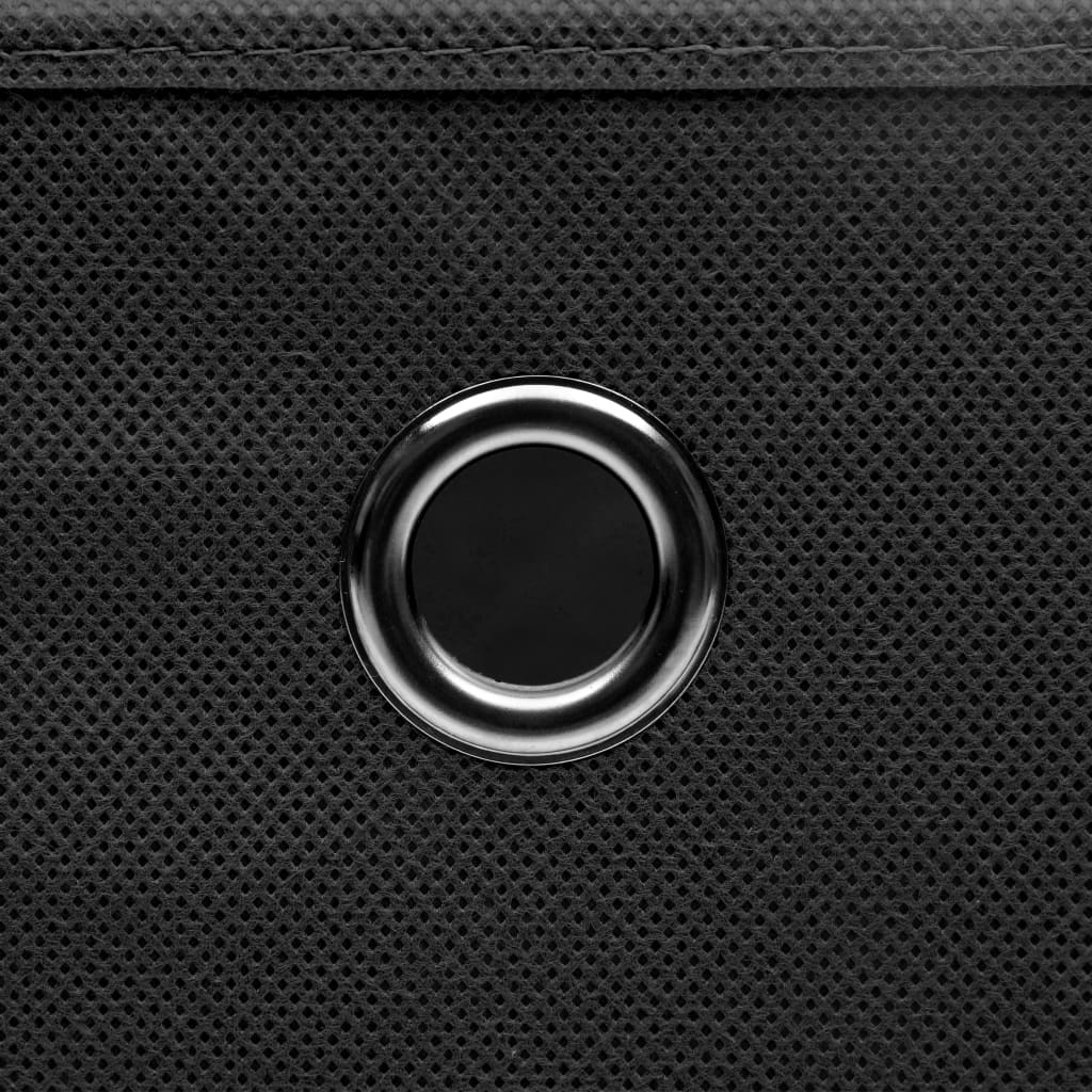 vidaXL Storage Boxes with Lids 4 pcs Black 32x32x32 cm Fabric
