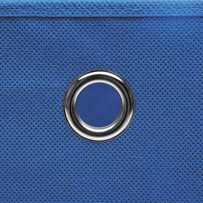 vidaXL Storage Boxes with Lids 4 pcs Blue 32x32x32 cm Fabric