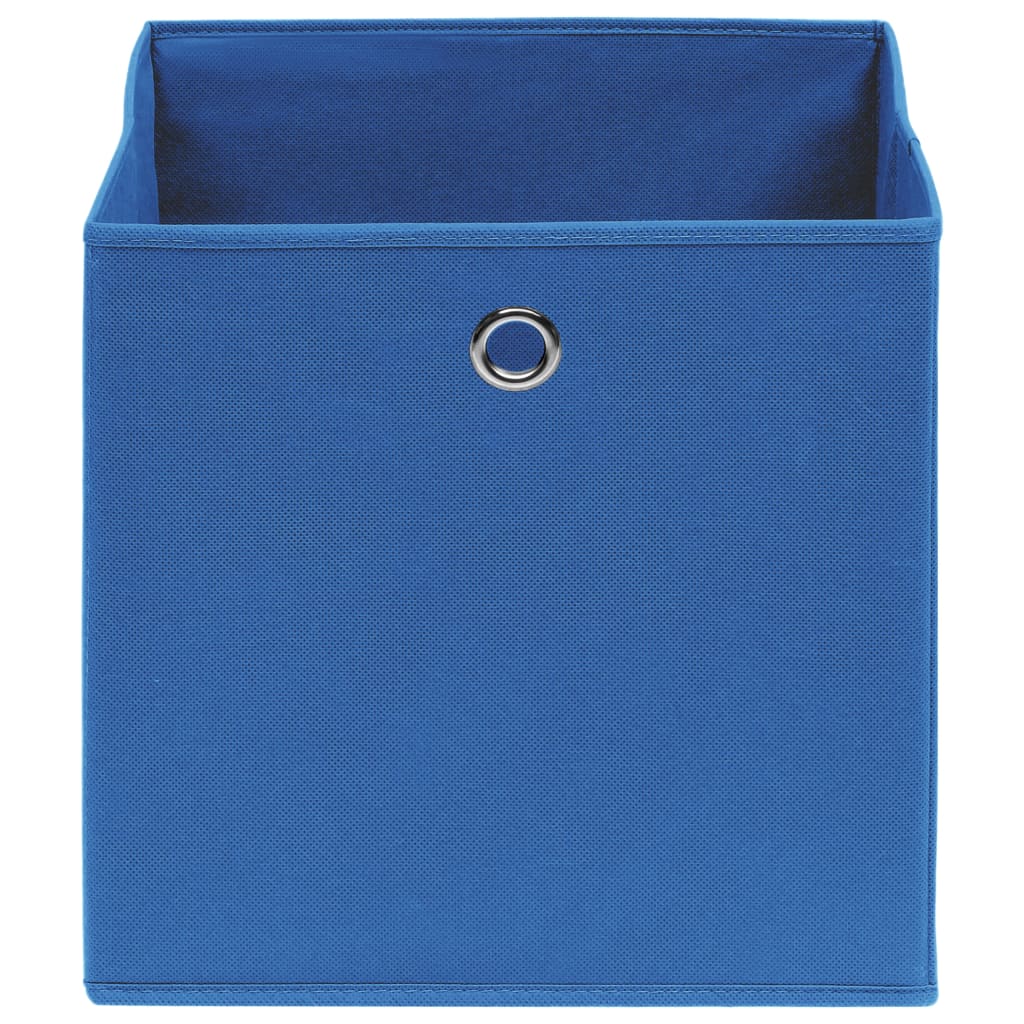 vidaXL Storage Boxes 10 pcs Blue 32x32x32 cm Fabric