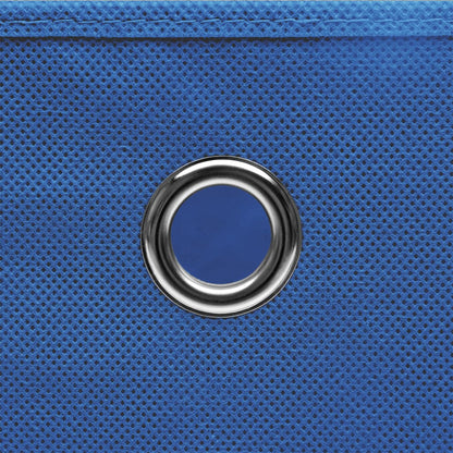 vidaXL Storage Boxes 10 pcs Blue 32x32x32 cm Fabric