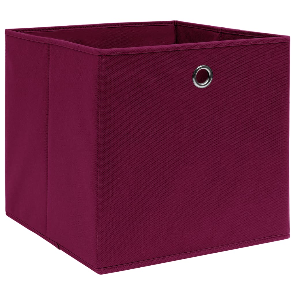 vidaXL Storage Boxes 4 pcs Dark Red 32x32x32 cm Fabric