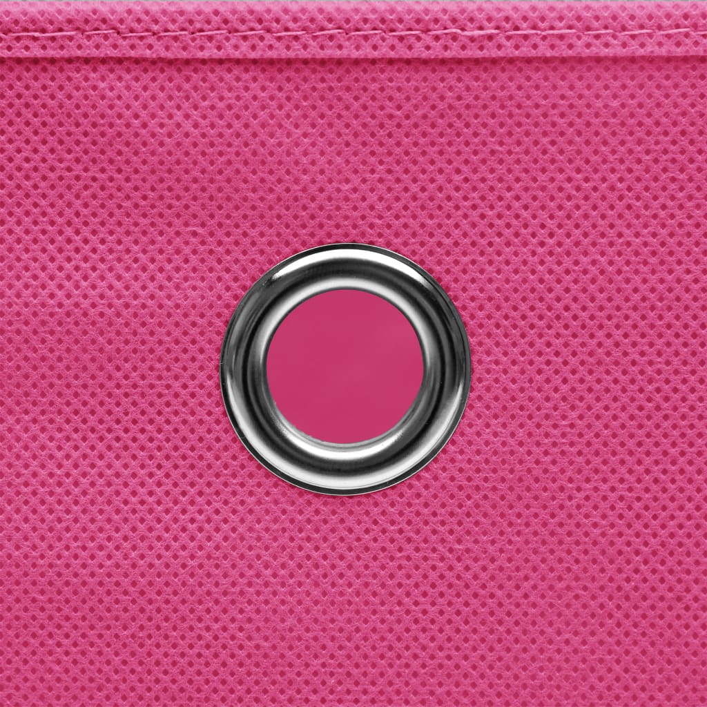 vidaXL Storage Boxes 10 pcs Pink 32x32x32 cm Fabric