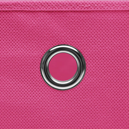 vidaXL Storage Boxes 10 pcs Pink 32x32x32 cm Fabric