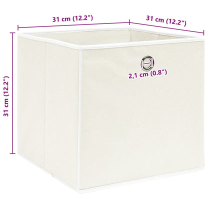 vidaXL Storage Boxes 4 pcs White 32x32x32 cm Fabric
