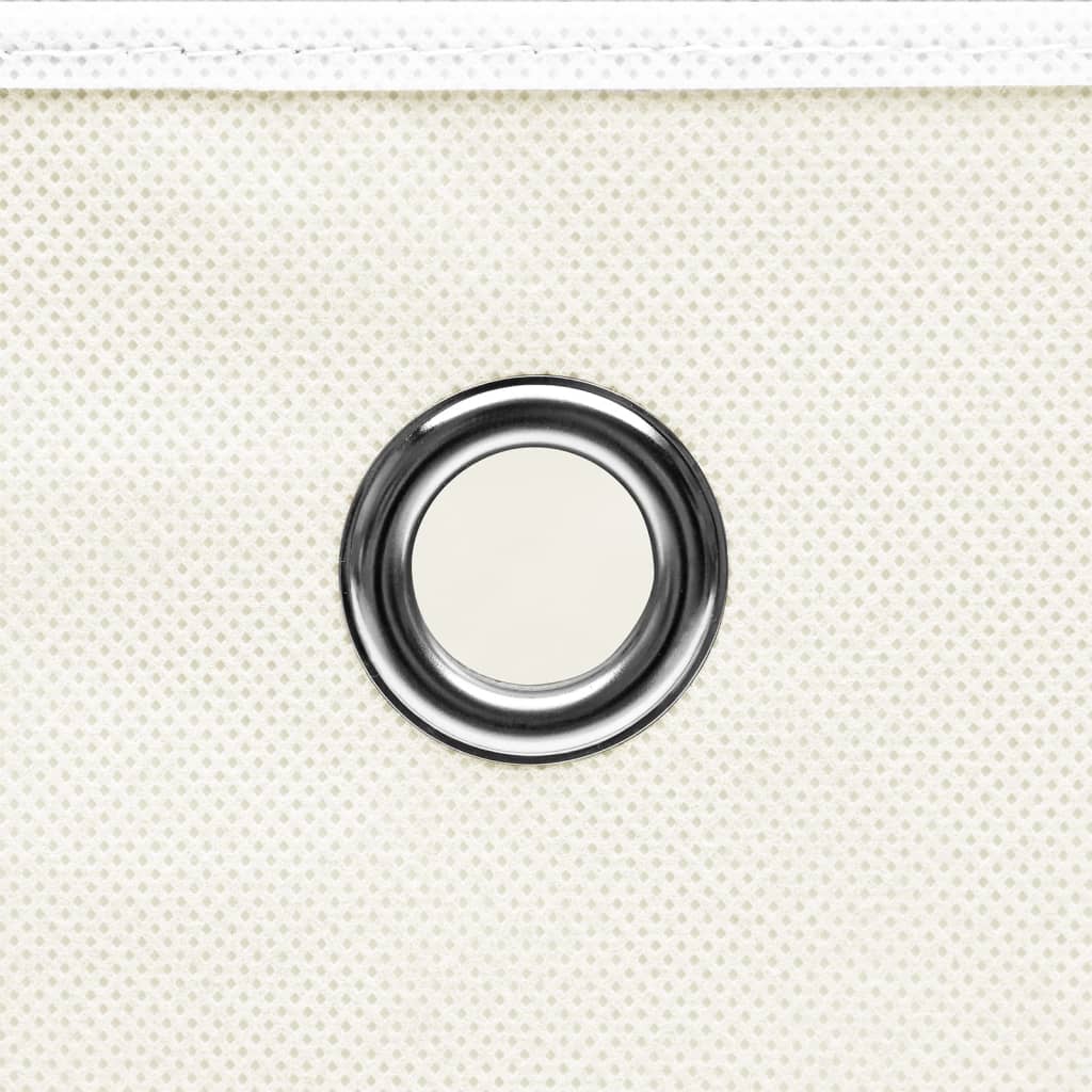 vidaXL Storage Boxes with Lids 4 pcs White 32x32x32 cm Fabric