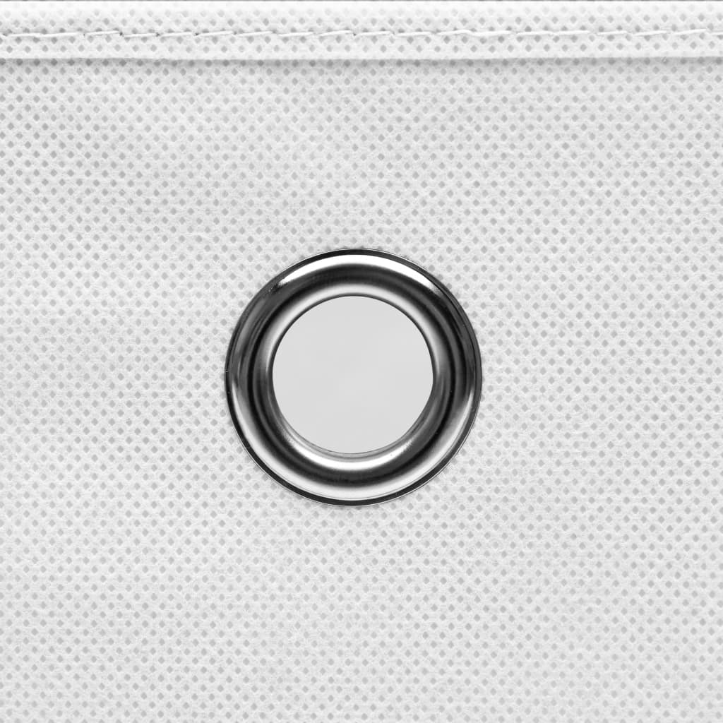 vidaXL Storage Box | Set of 10 | White | Non-woven fabric (100% polyester)