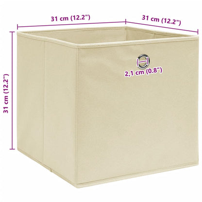 vidaXL Storage Boxes 4 pcs Cream 32x32x32 cm Fabric