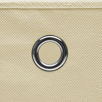 vidaXL Storage Boxes with Lid 4 pcs Cream 32x32x32 cm Fabric