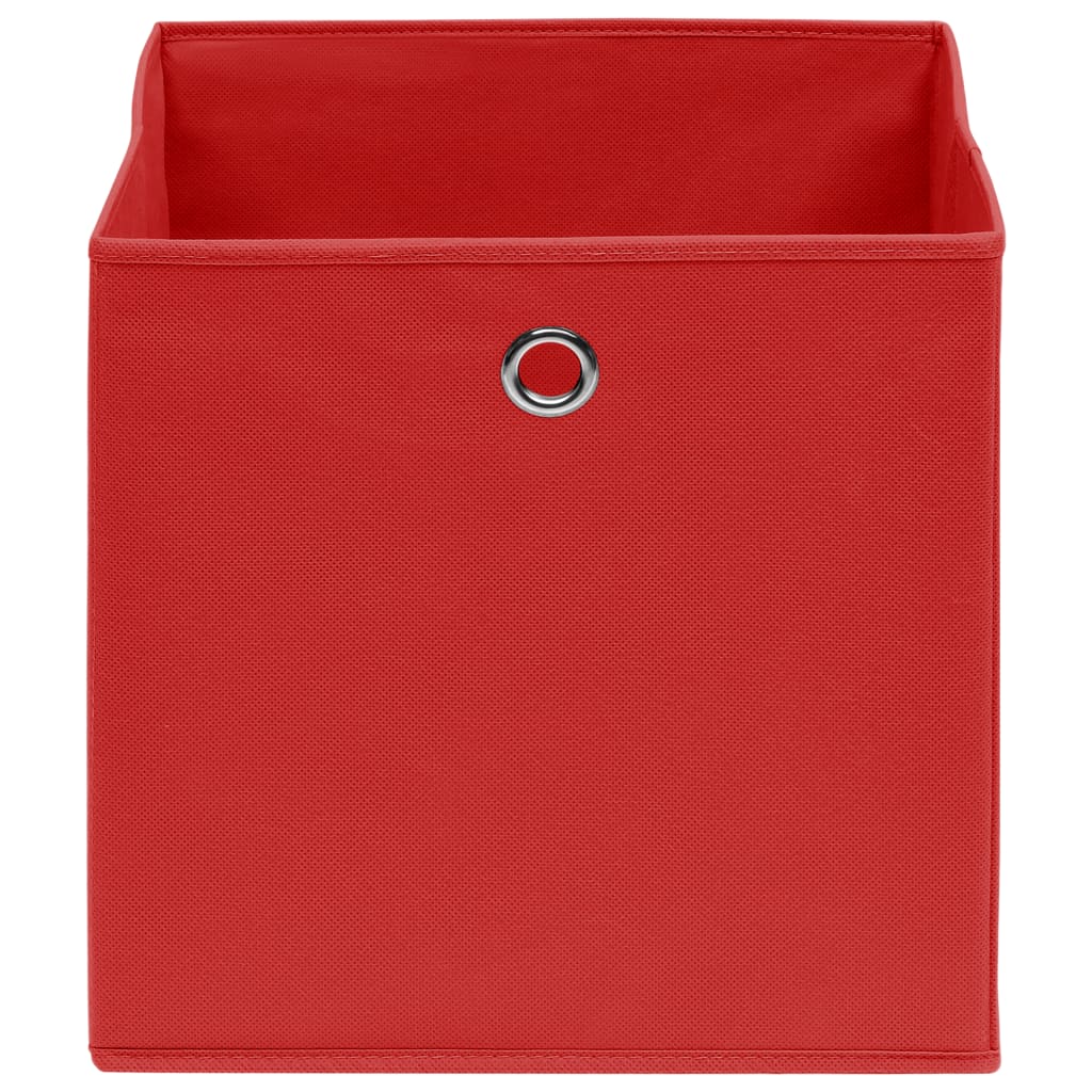 vidaXL Storage Boxes 10 pcs Red 32x32x32 cm Fabric