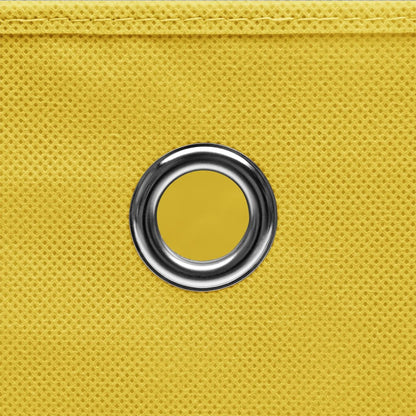 vidaXL Storage Boxes 10 pcs Yellow 32x32x32 cm Fabric