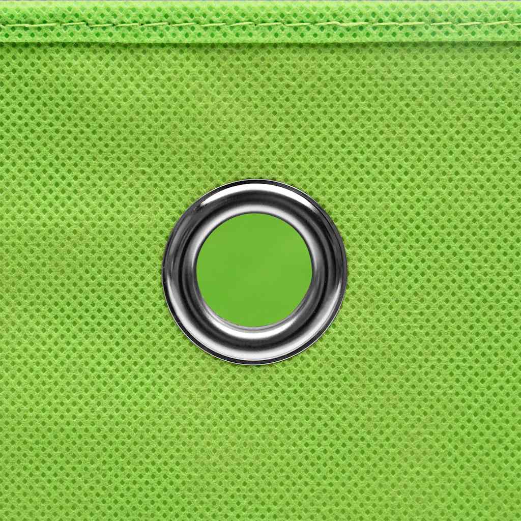 vidaXL Storage Box | Set of 10 | Green | Non-woven fabric (100% polyester)