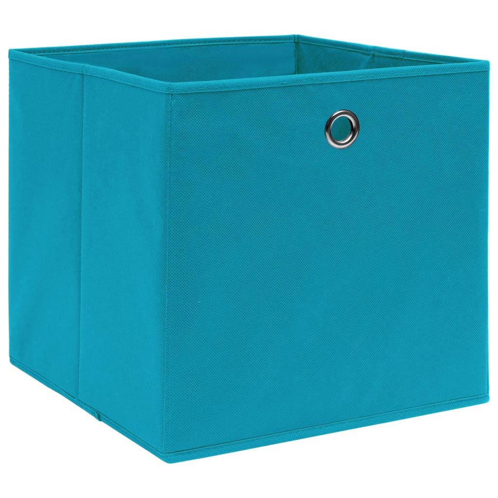 vidaXL Storage Box | Set of 4 | Baby blue | Non-woven fabric (100% polyester)