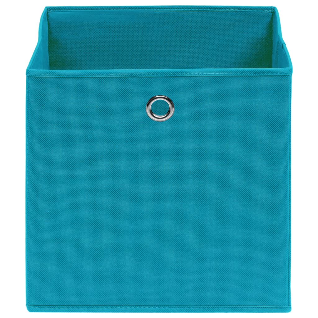 vidaXL Storage Box | Set of 4 | Baby blue | Non-woven fabric (100% polyester)