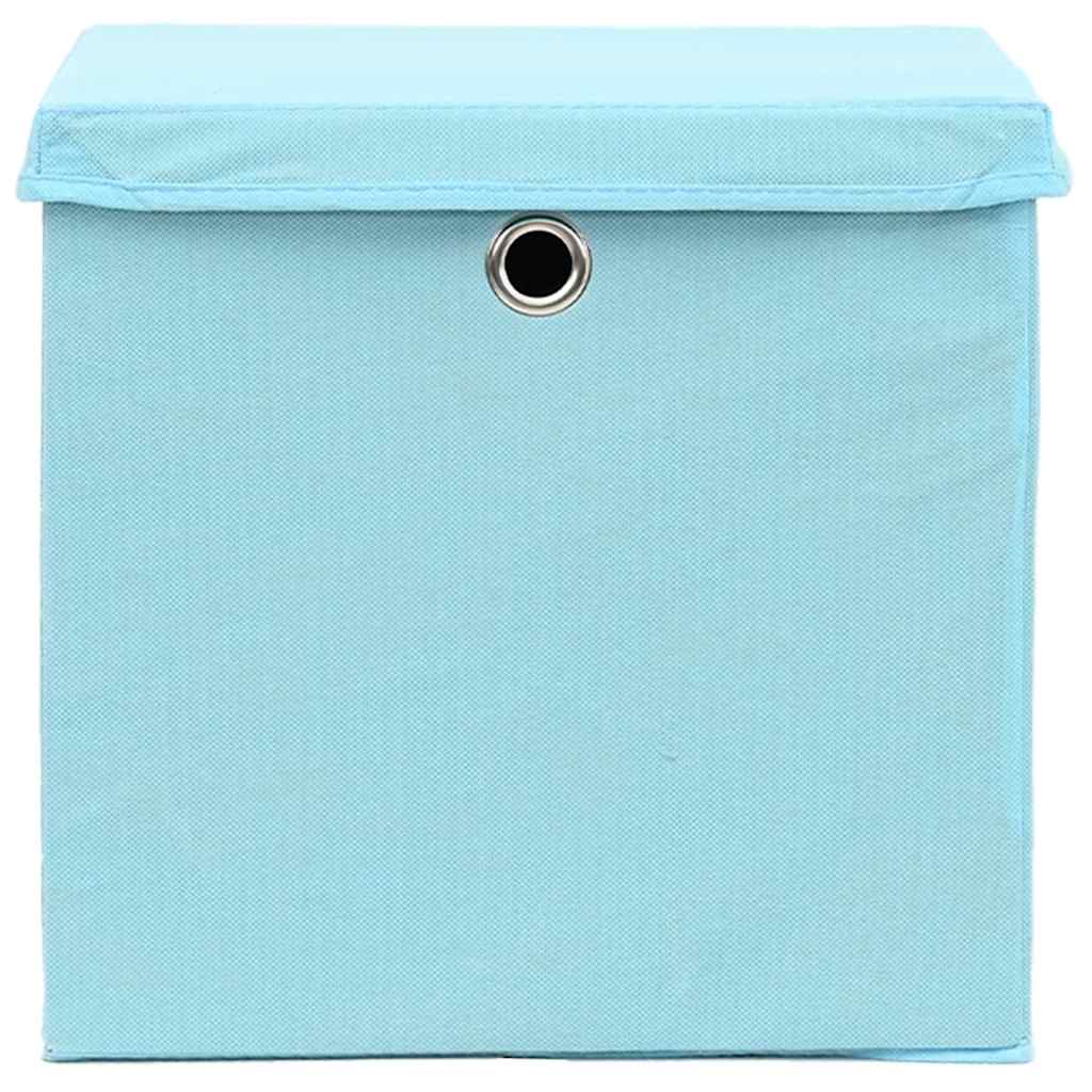 vidaXL Storage Box | Set of 4 | Baby Blue | Non-Woven Fabric (100% Polyester)