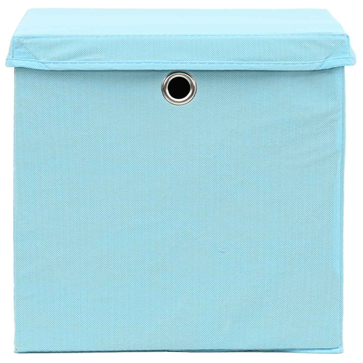 vidaXL Storage Boxes with Lids 4 pcs Baby Blue 32x32x32 cm Fabric