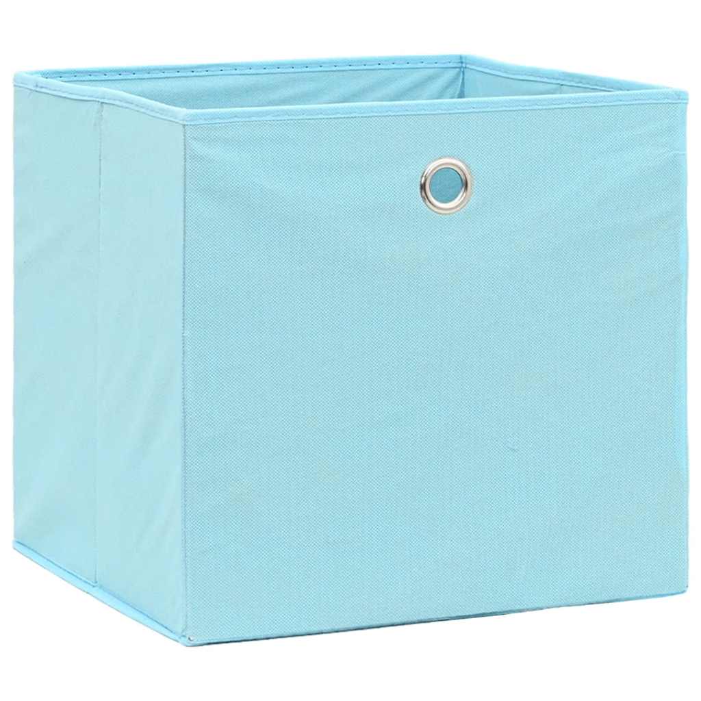 vidaXL Storage Box |  Set of 10 | Baby blue | Non-woven fabric (100% polyester)