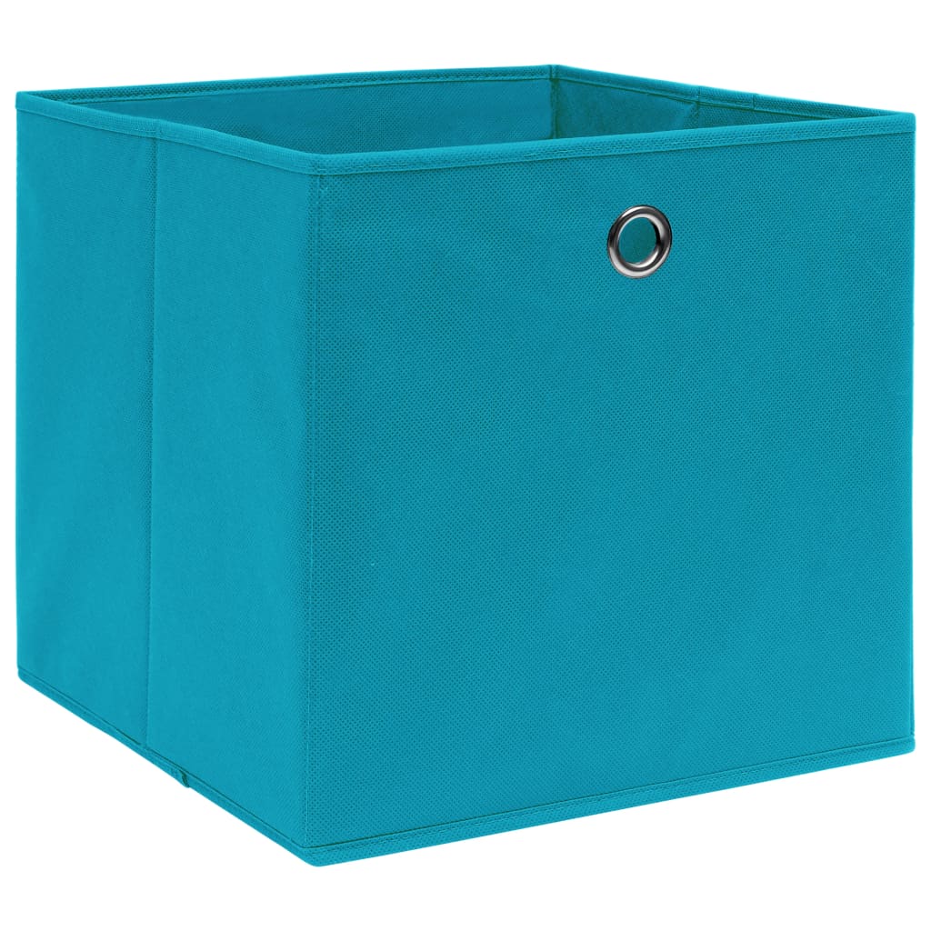 vidaXL Storage Box |  Set of 10 | Baby blue | Non-woven fabric (100% polyester)