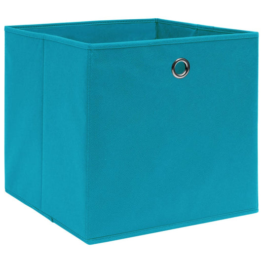 vidaXL Storage Box |  Set of 10 | Baby blue | Non-woven fabric (100% polyester)
