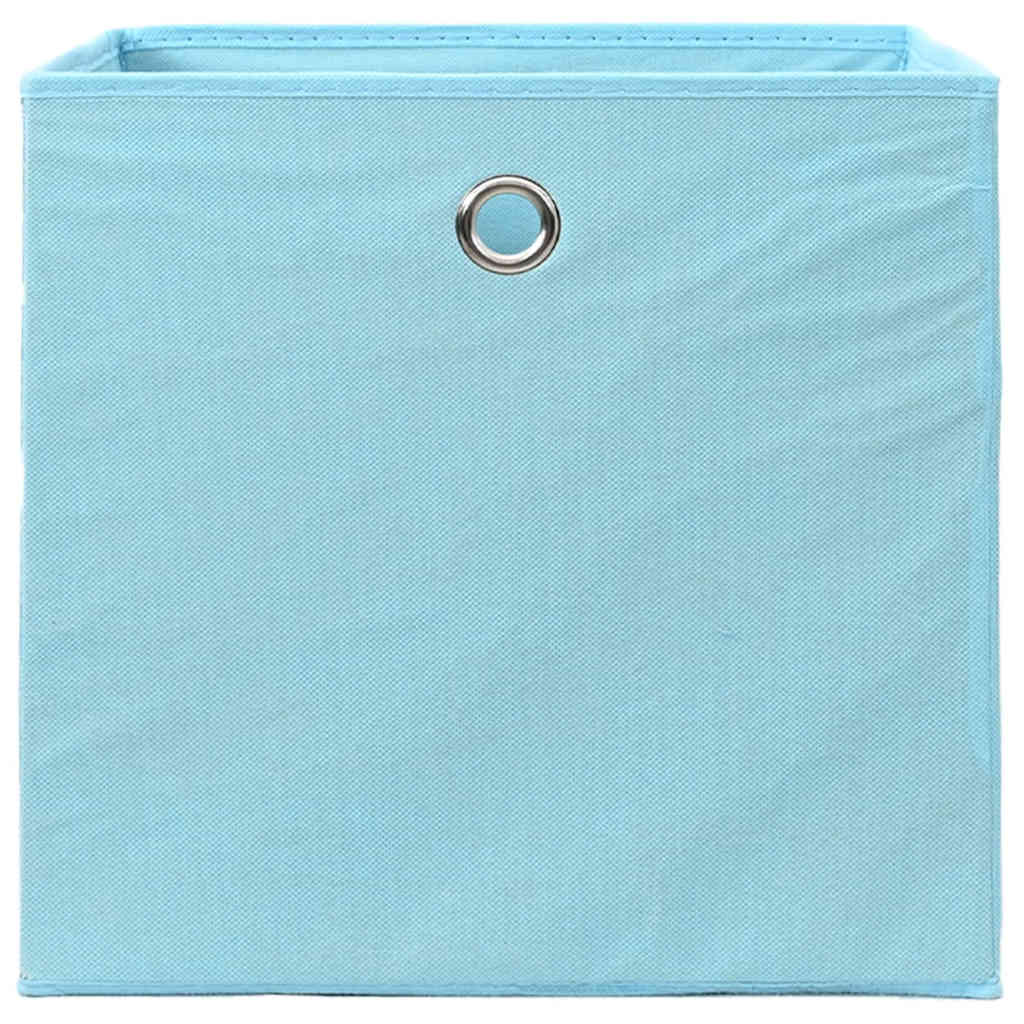vidaXL Storage Box |  Set of 10 | Baby blue | Non-woven fabric (100% polyester)