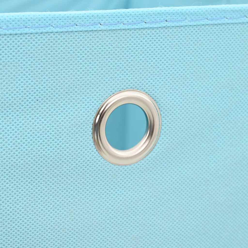 vidaXL Storage Box |  Set of 10 | Baby blue | Non-woven fabric (100% polyester)