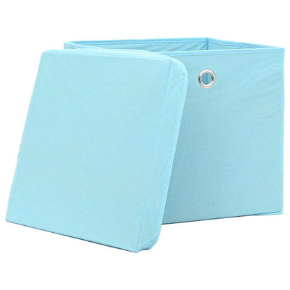 vidaXL Storage Box | Set of 10 | Baby Blue | Non-woven fabric (100% polyester)