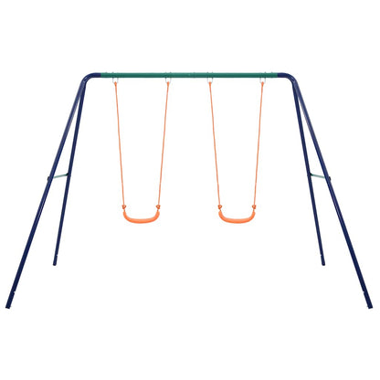 vidaXL Swing Set with 2 Seats Steel