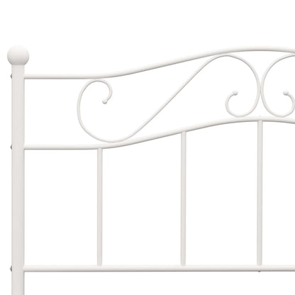 vidaXL Bed Frame | White | Metal | 160x200 cm | Durable | Rectangular
