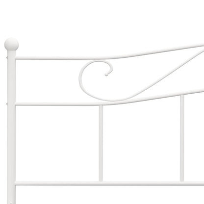 284521 vidaXL Bed Frame without Mattress White Metal 180x200 cm Super King