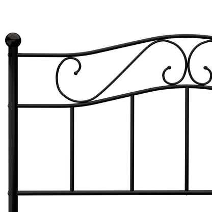 284526 vidaXL Bed Frame without Mattress Black Metal 140x200 cm