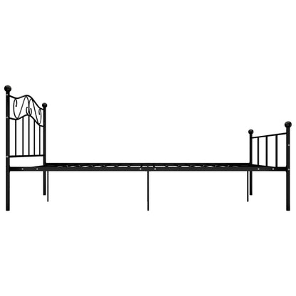 284527 vidaXL Bed Frame without Mattress Black Metal 160x200 cm