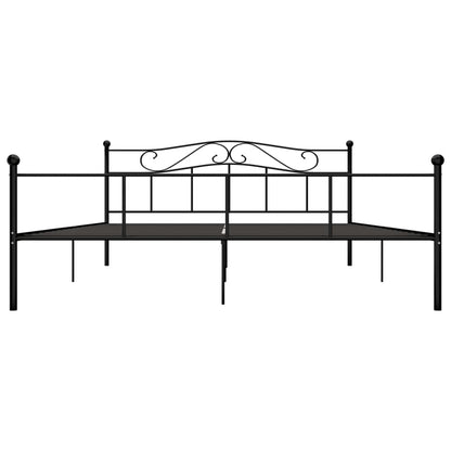 284529 vidaXL Bed Frame without Mattress Black Metal 200x200 cm