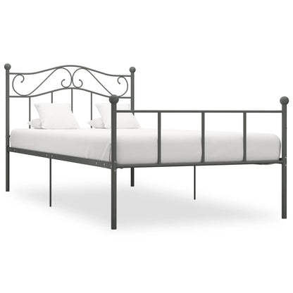 284531 vidaXL Bed Frame without Mattress Grey Metal 100x200 cm