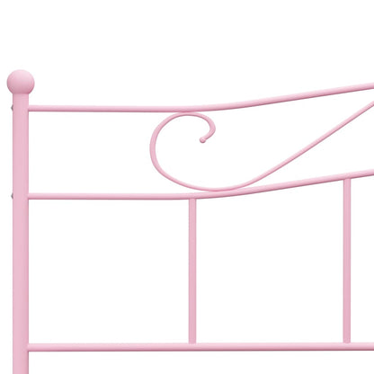 284543 vidaXL Bed Frame without Mattress Pink Metal 200x200 cm