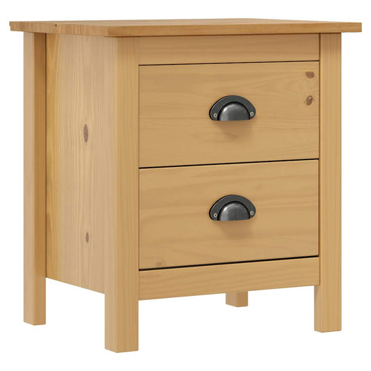 288903 vidaXL Bedside Cabinet "Hill" 46x35x49,5 cm Solid Pine Wood