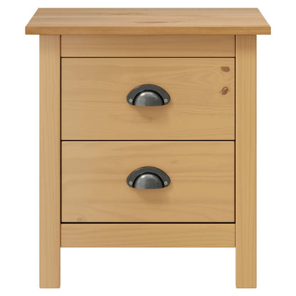 vidaXL Bedside Cabinet Hill 46x35x49.5 cm Solid Pine Wood