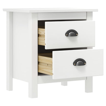 vidaXL Bedside Cabinet | White | Solid pine wood | Medium | Bedside Cabinet
