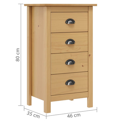 vidaXL Sideboard Hill 46x35x80 cm Solid Pine Wood