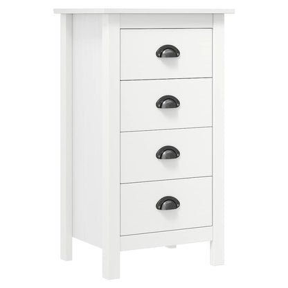 288912 vidaXL Sideboard "Hill" White 46x35x80 cm Solid Pine Wood