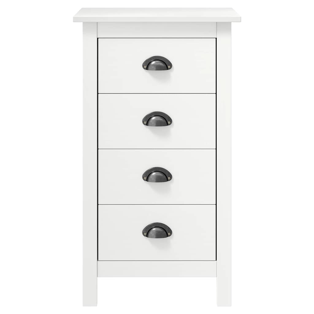 vidaXL Sideboard Hill White 46x35x80 cm Solid Pine Wood