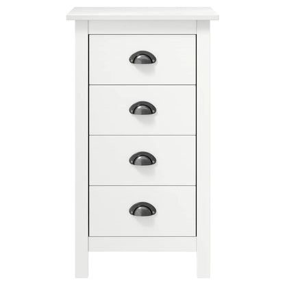 vidaXL Sideboard Hill White 46x35x80 cm Solid Pine Wood