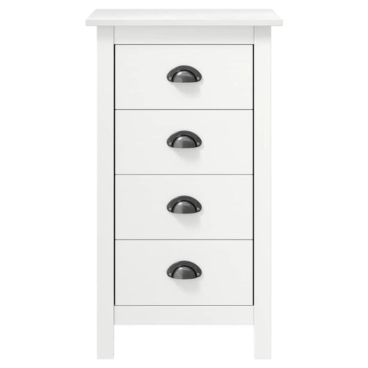 vidaXL Sideboard Hill White 46x35x80 cm Solid Pine Wood